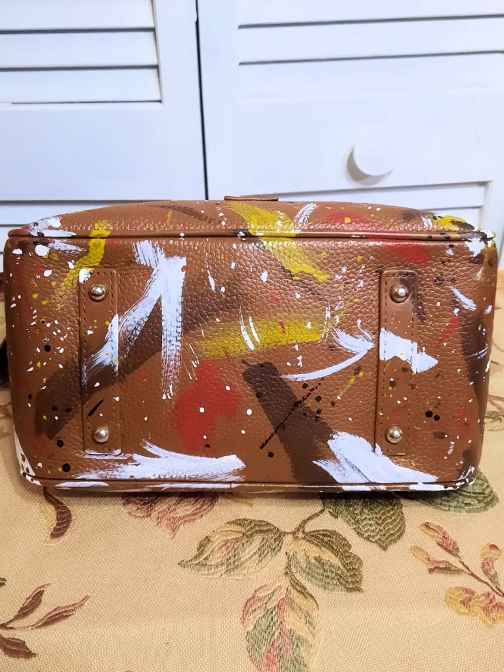 Dooney & Bourke Dipinta Inspired Hand Painted Satchel Cross Listed. - Picture 6 of 16
